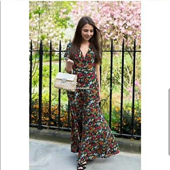 Zara Floral Printed Long Maxi Shirt Dress - Picture 2 of 10